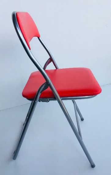 Krzesło składane Metalowe Pedro czerwone