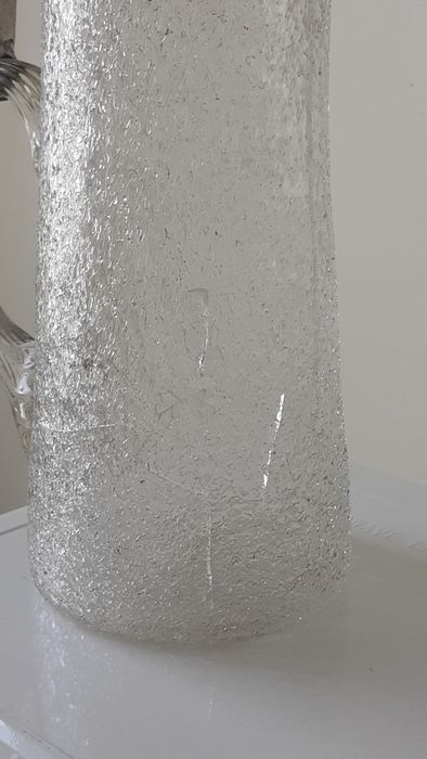 Jarro cristal baccarat  overshot,, com tampa