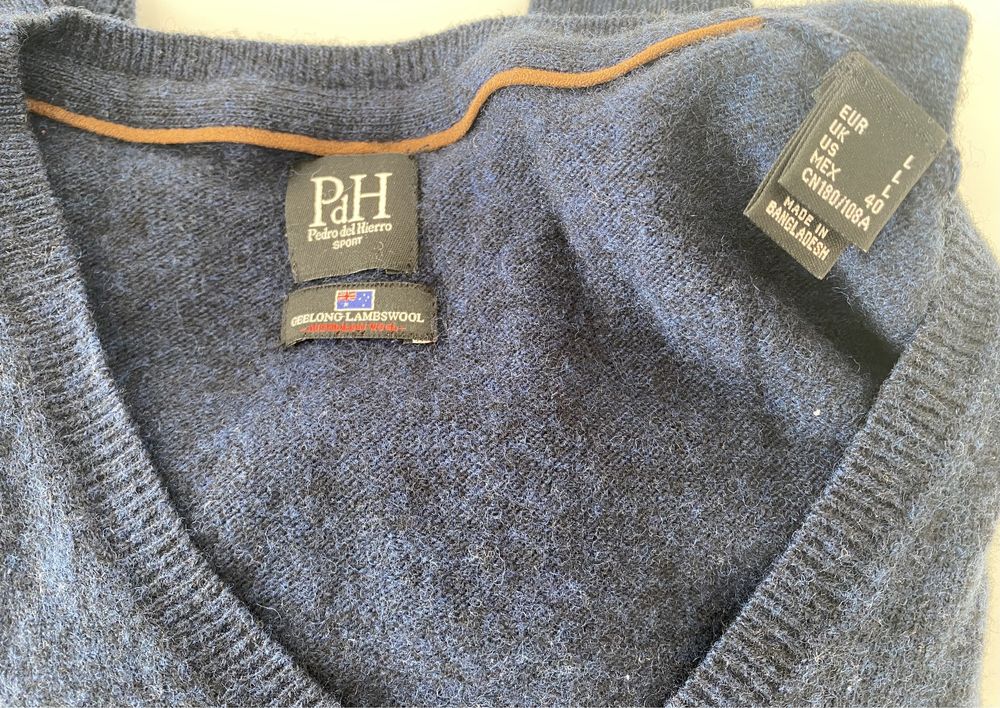 Pullover marca Pedro del Hierro, tam L, praticamente novo