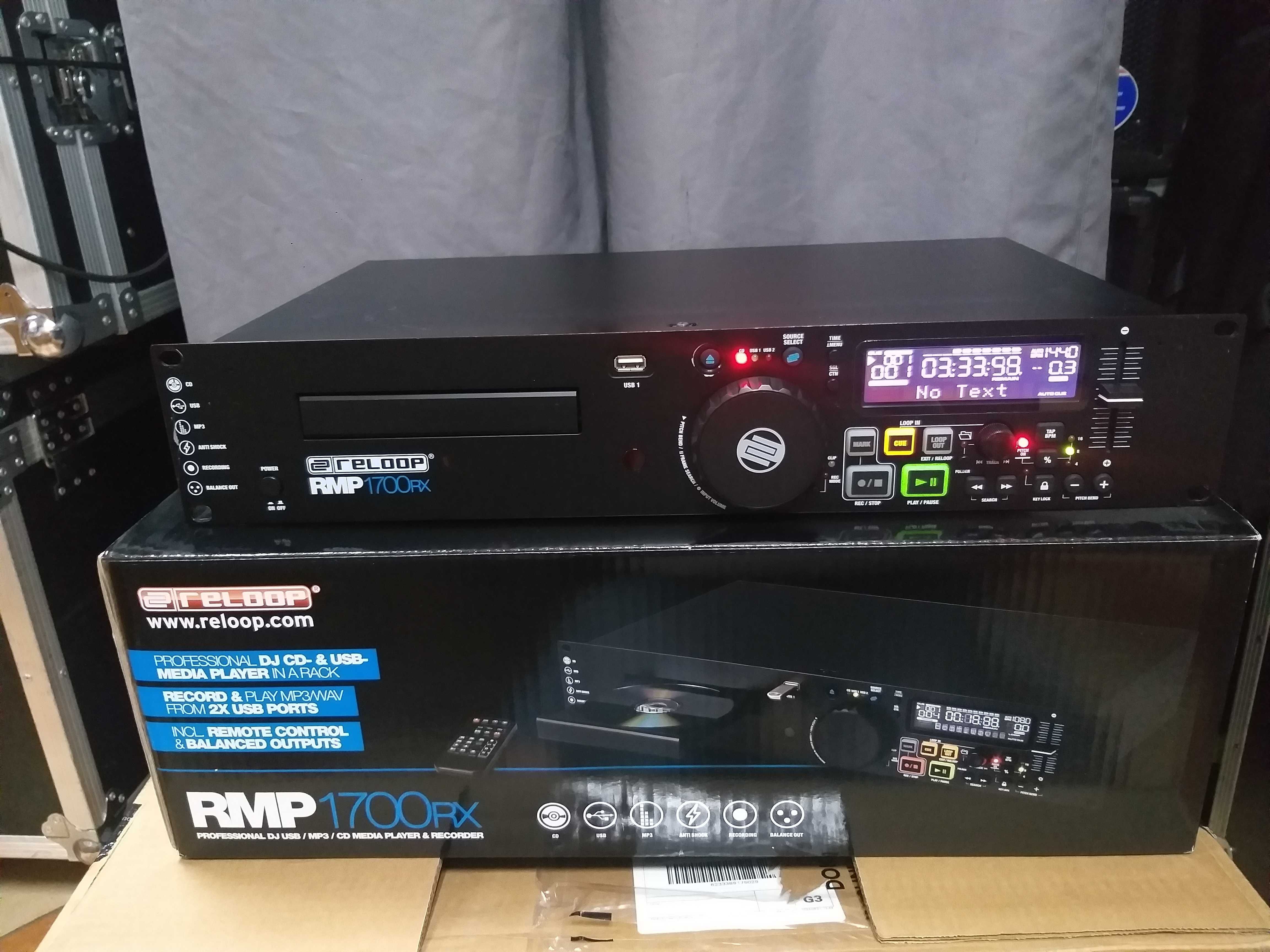 Odtwarzacz DJ mp3,cd,usb - Reloop RMP1700 RX +pilot,pudełko,instrukcja