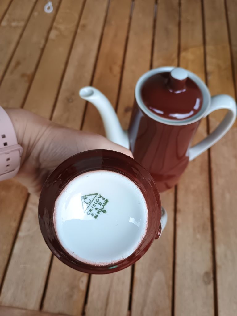 Dzbanek i mlecznik porcelana Ćmielów lata 60
