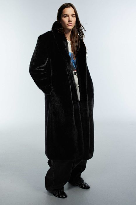 Пальто Zara шуба зара шикарное качество эко мутон - м-л- хл