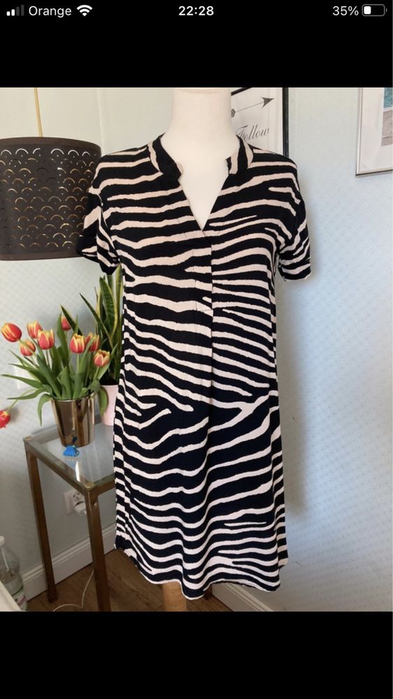 Sukienka zebra M