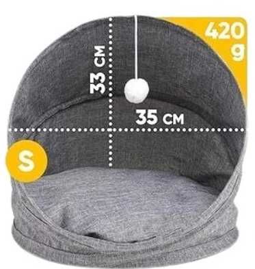 Legowisko dla kota 2w1, składane, rozmiar S