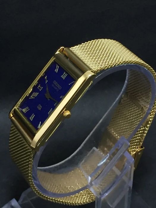 Seiko Quartz Ultra Sottile com mostrador romano para home,