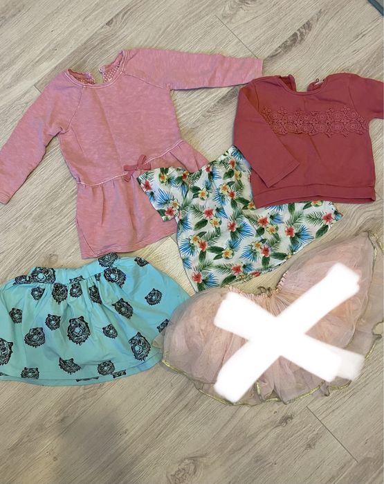 Zestaw, bluza, spódniczka, koszulka, tunika, zara, KidsMuse