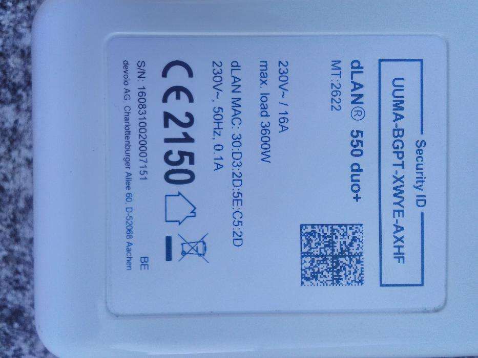 PLC Devolo Novo, nunca foi usado