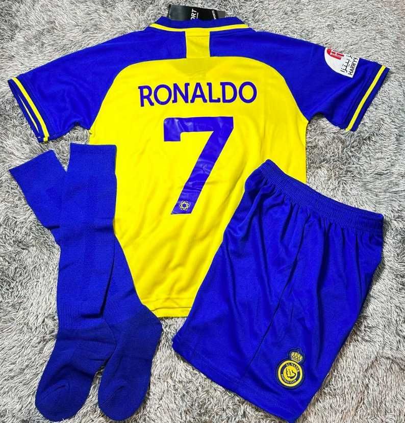 Komplet piłkarski Cristiano Ronaldo Al-Nassr wszystkie rozmiary wzory