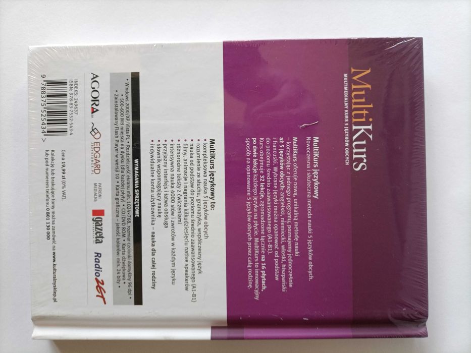 MultiKurs językowy 5 języków obcych na 16 płytach (folia!)