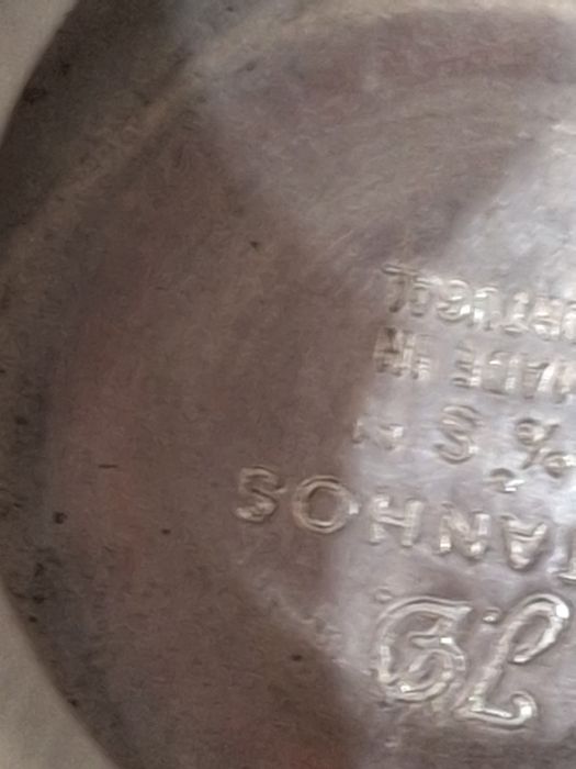 Taça decorativa em estanho