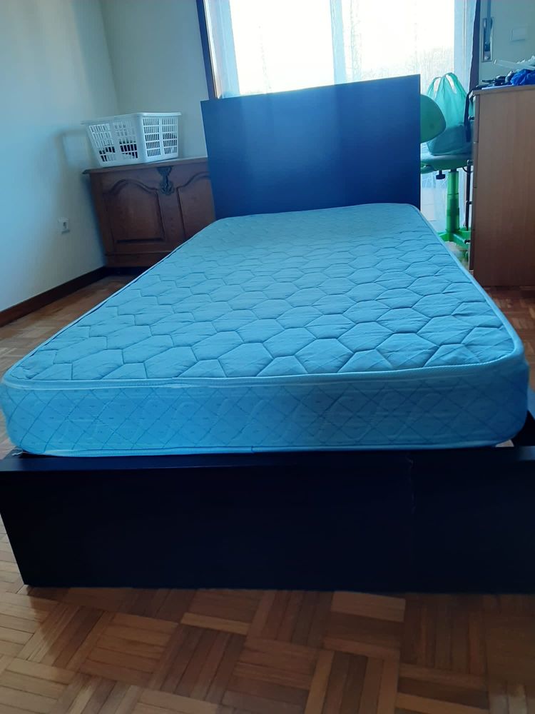Cama Solteiro com colchão e estrado