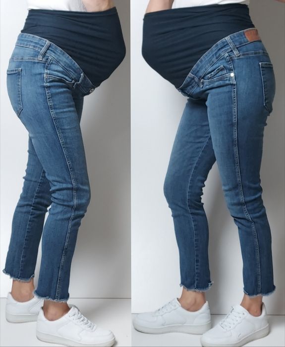 H&M MAMA_jeansy ciążowe Skinny Ankle_38/M L32