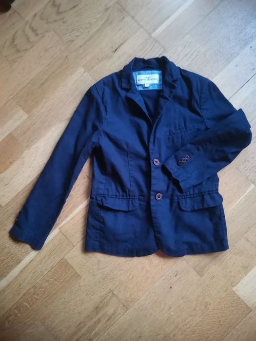 Hampton republic granatowa marynarka len i bawełna