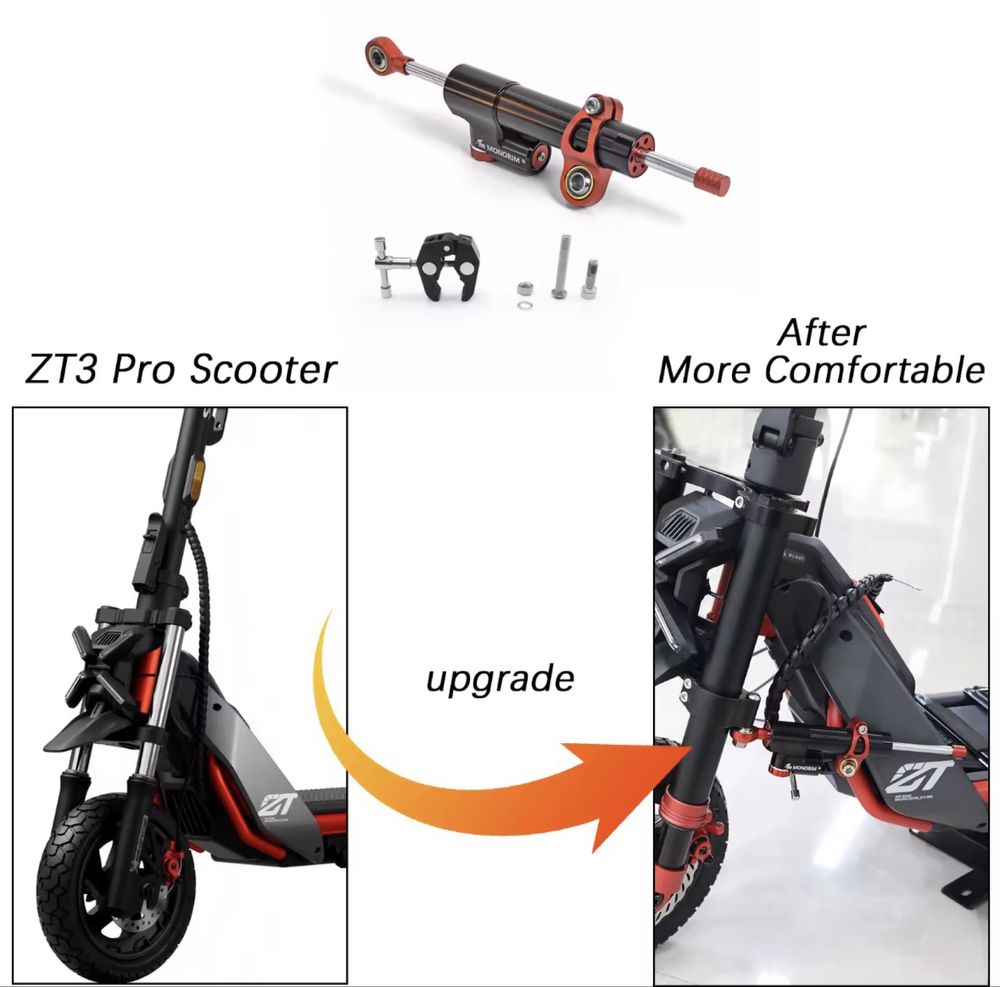 Amortecedor de direcao trotinete eletrica segway zt3 pro , zt3 e