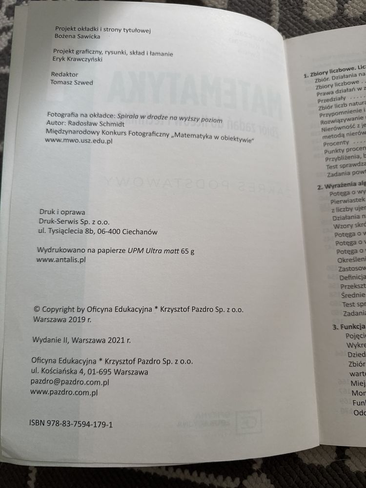 Zbiór zadań matematyka pazdro 1