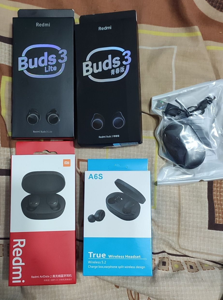 Redmi airdots 2 нові a6s buds 3