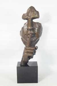 Figura z brązu rzeźba SALVADOR DALI cisza - maska