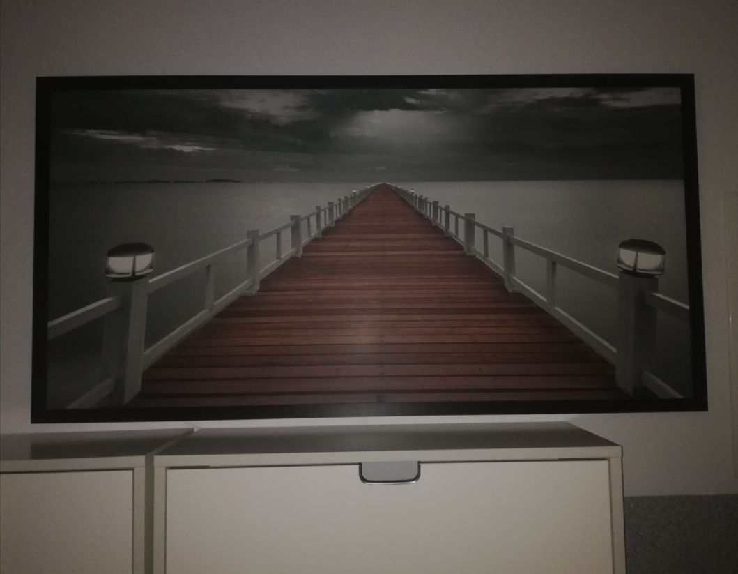 Duży nowoczesny obraz 175x45 molo most