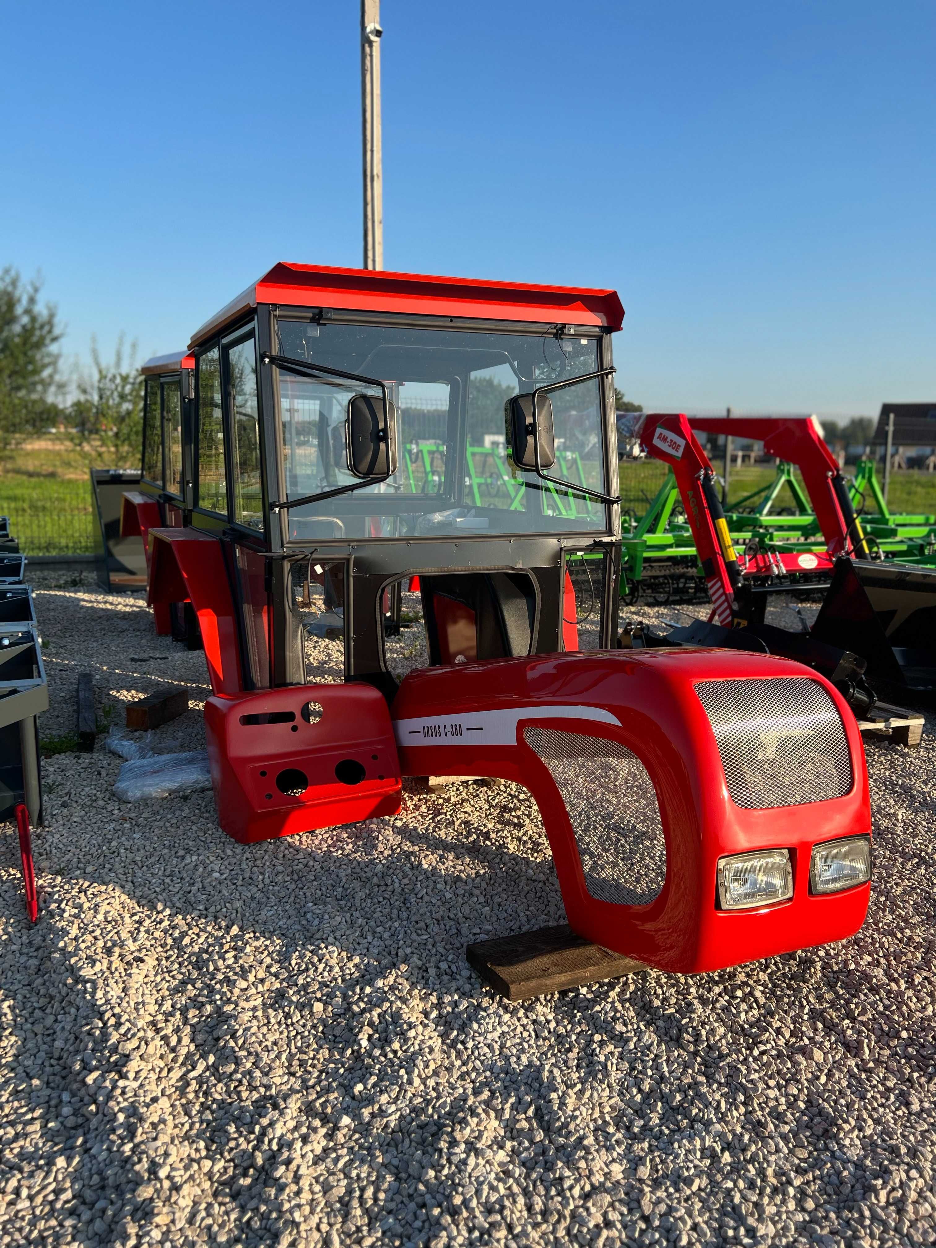 Kabina C-360 do ciągnika z błotnikami + oświetlenie cala