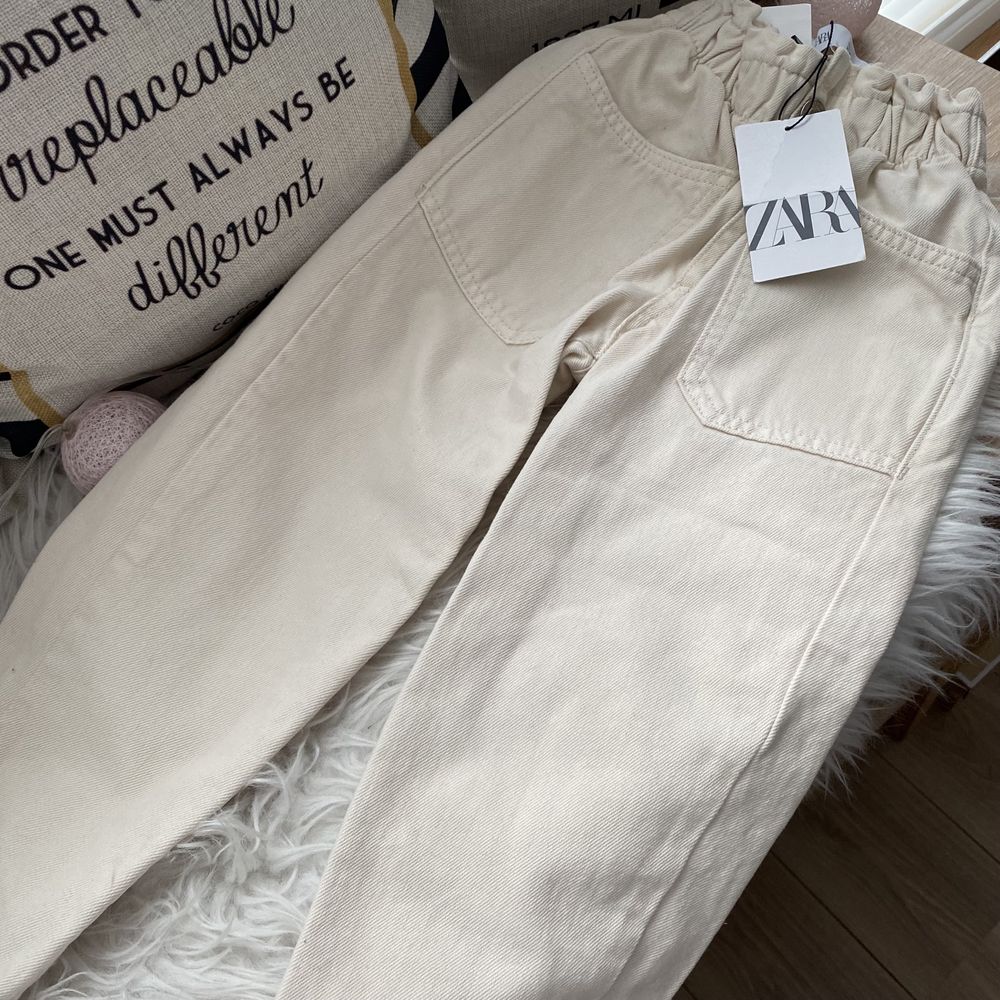 Nowe Zara baggy spodnie jeansy r.116