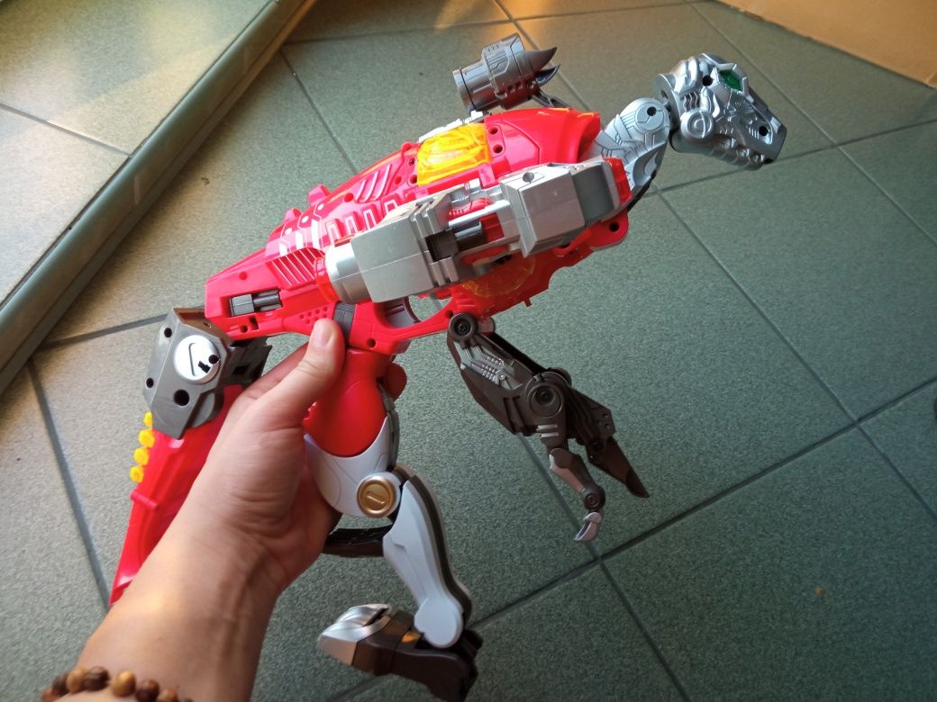 Игрушка робот трансформер динозавр пистолет динобот бластер