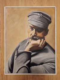Józef Piłsudski - portret olejny na płótnie 65x45 cm