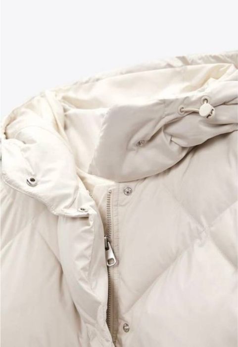 пуховик довгий Zara пальто пухове