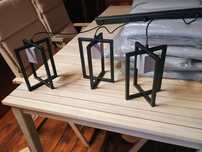 Żyrandol w stylu loft czarny metal