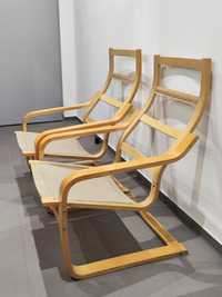 Dwa fotele Poang z Ikei