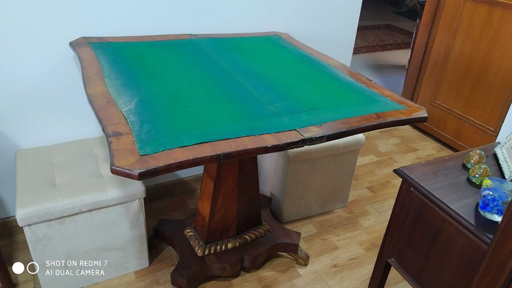 Mesa de Jogo (Rara) Madeira Antiga  - NEGOCIÁVEL