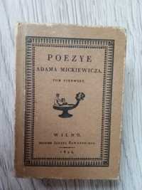MICKIEWICZ POEZYE 1822  reprint tom I /miniatura