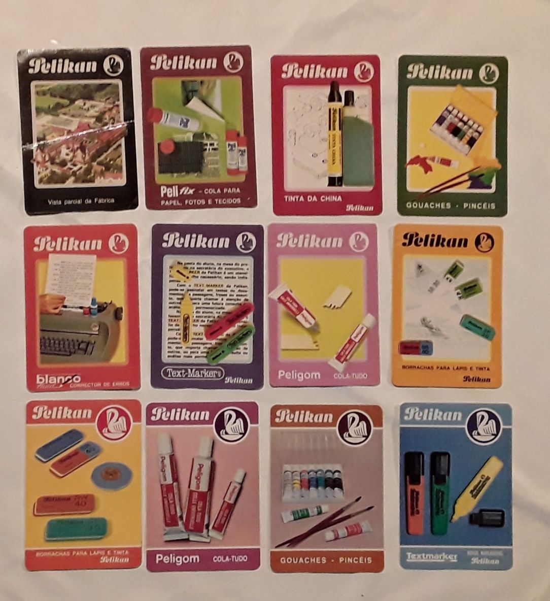 Calendários de bolso Pelikan - 1986, 1987, 1988, 1989