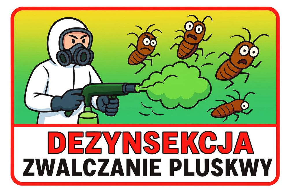 Dezynsekcja, dezynfekcja, zwalczanie pluskiew, karaluchów, 24h