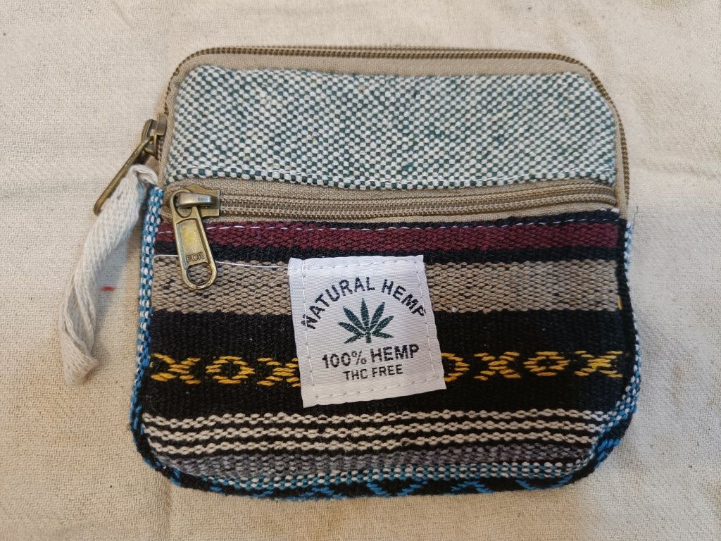 Saszetka konopna portfel hemp free nepal