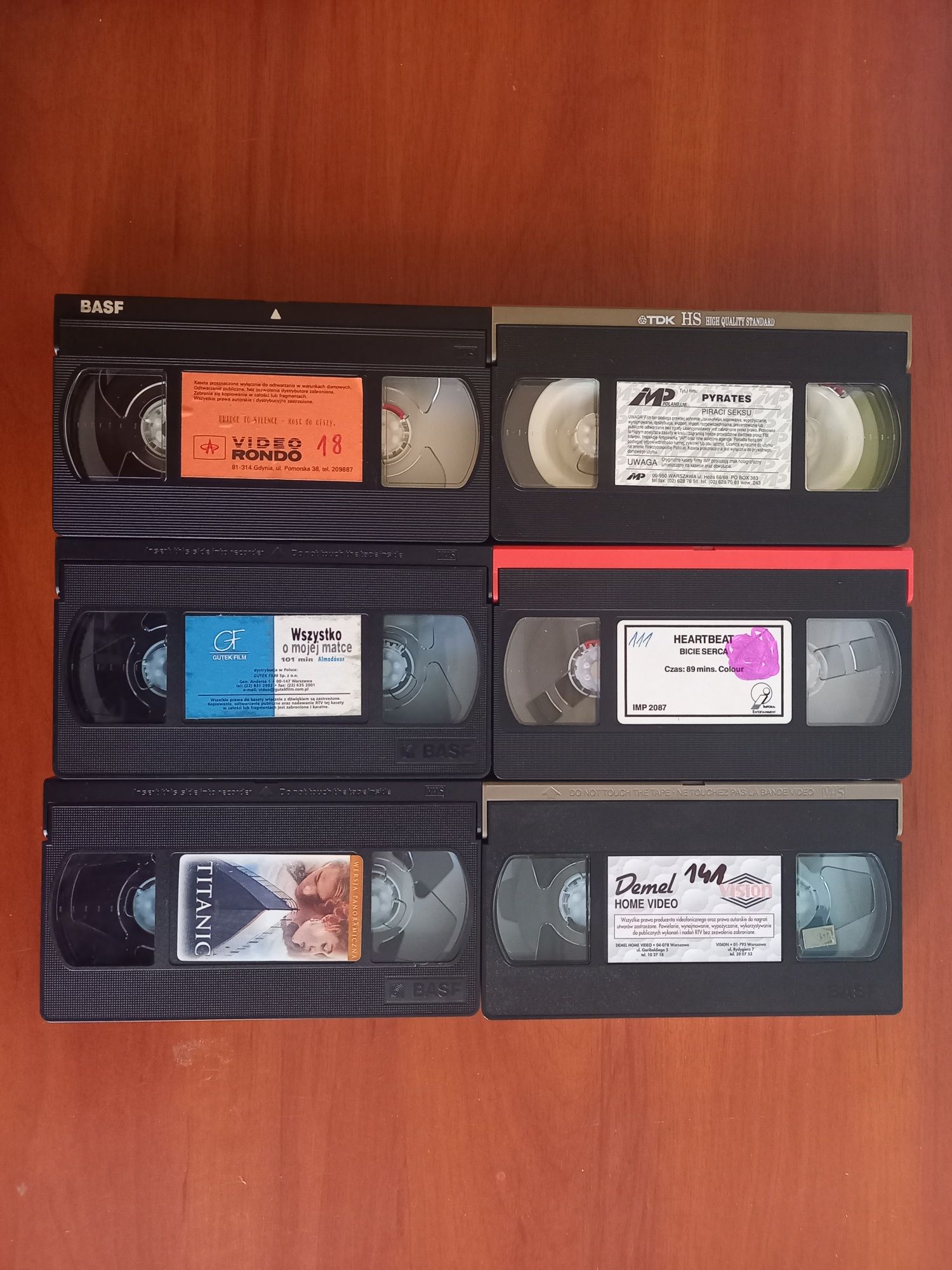 6 Kaset VHS dramaty/melodramaty