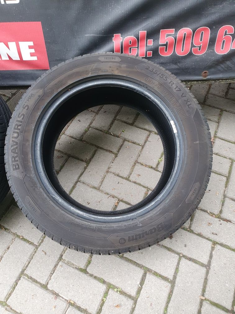 Opony letnie 17/235/55 Barum 2x9mm jak nowe opony felgi Opatów