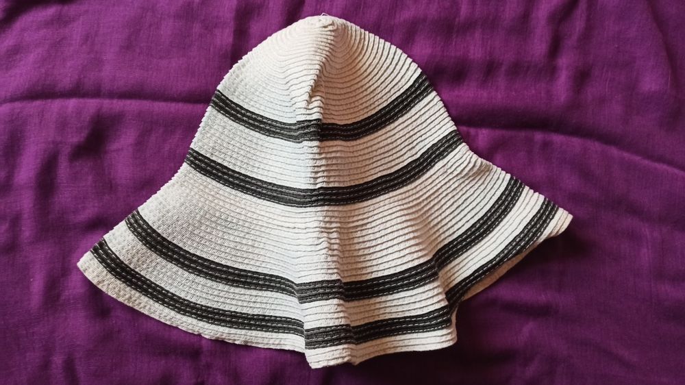 Kapelusz letni w pasy M z dużym rondem lato
