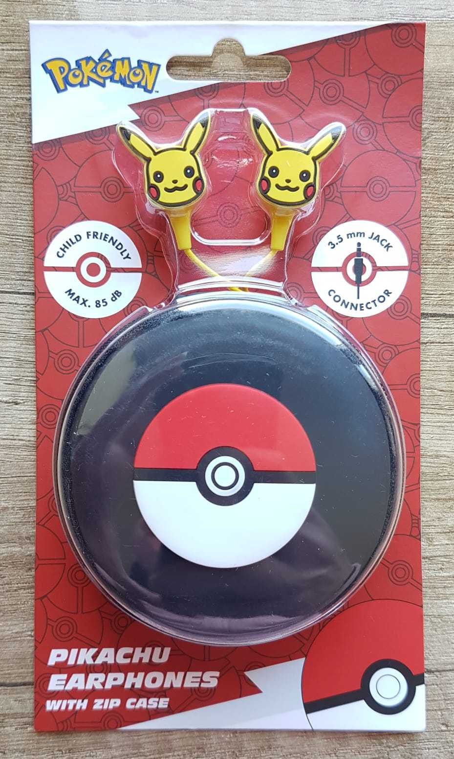 Słuchawki dokanałowe Pokemon Pokeball Pikachu  dla dzieci prezent