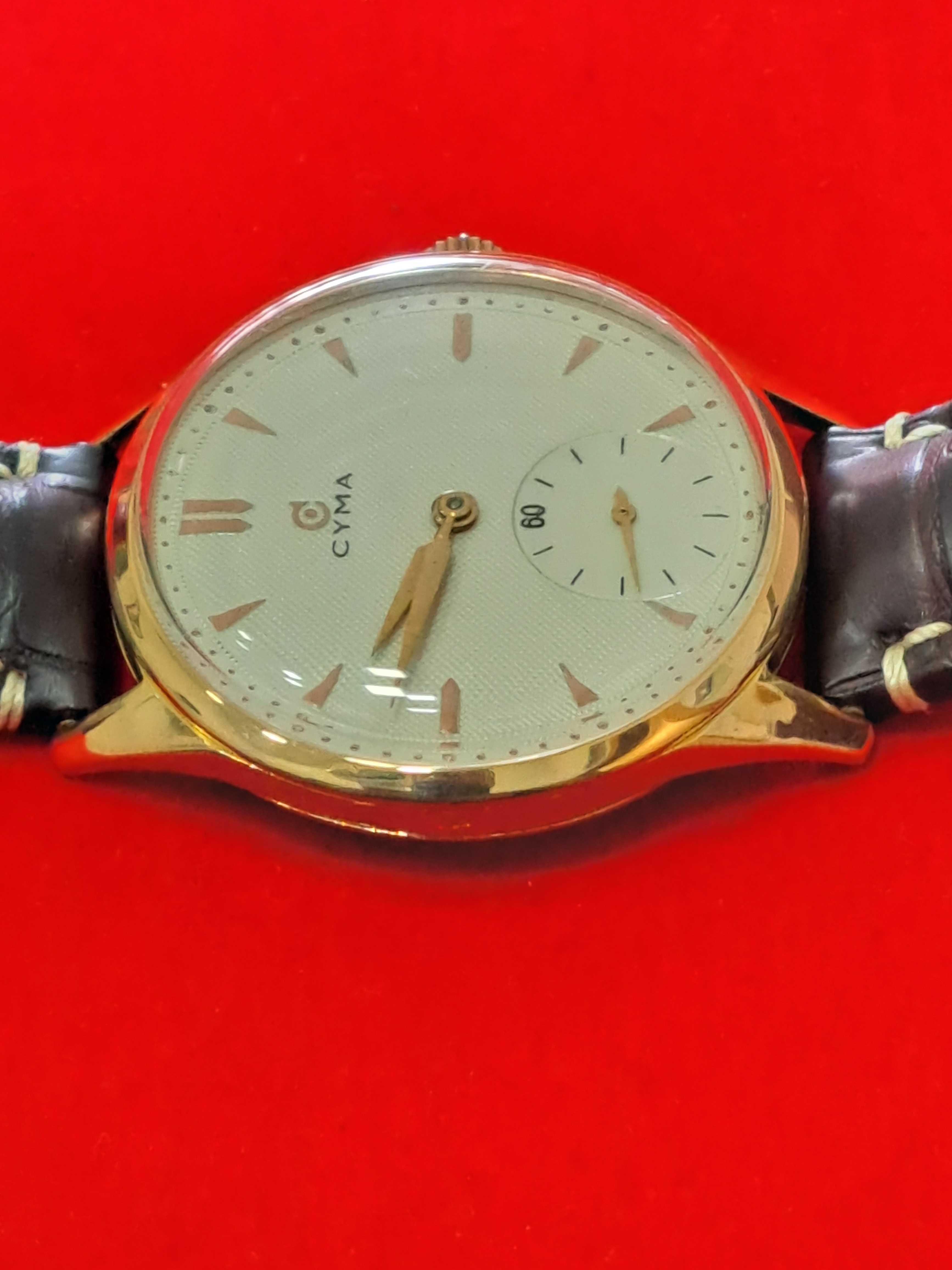 CYMA, relógio de pulso em OURO (18K), para homem