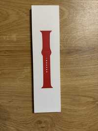 Opaska pasek Apple watch 45mm red czerwony NOWY plomba