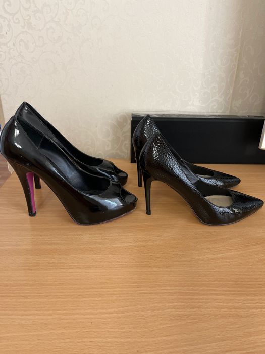 Туфли кожаные змея и лаковые Италия