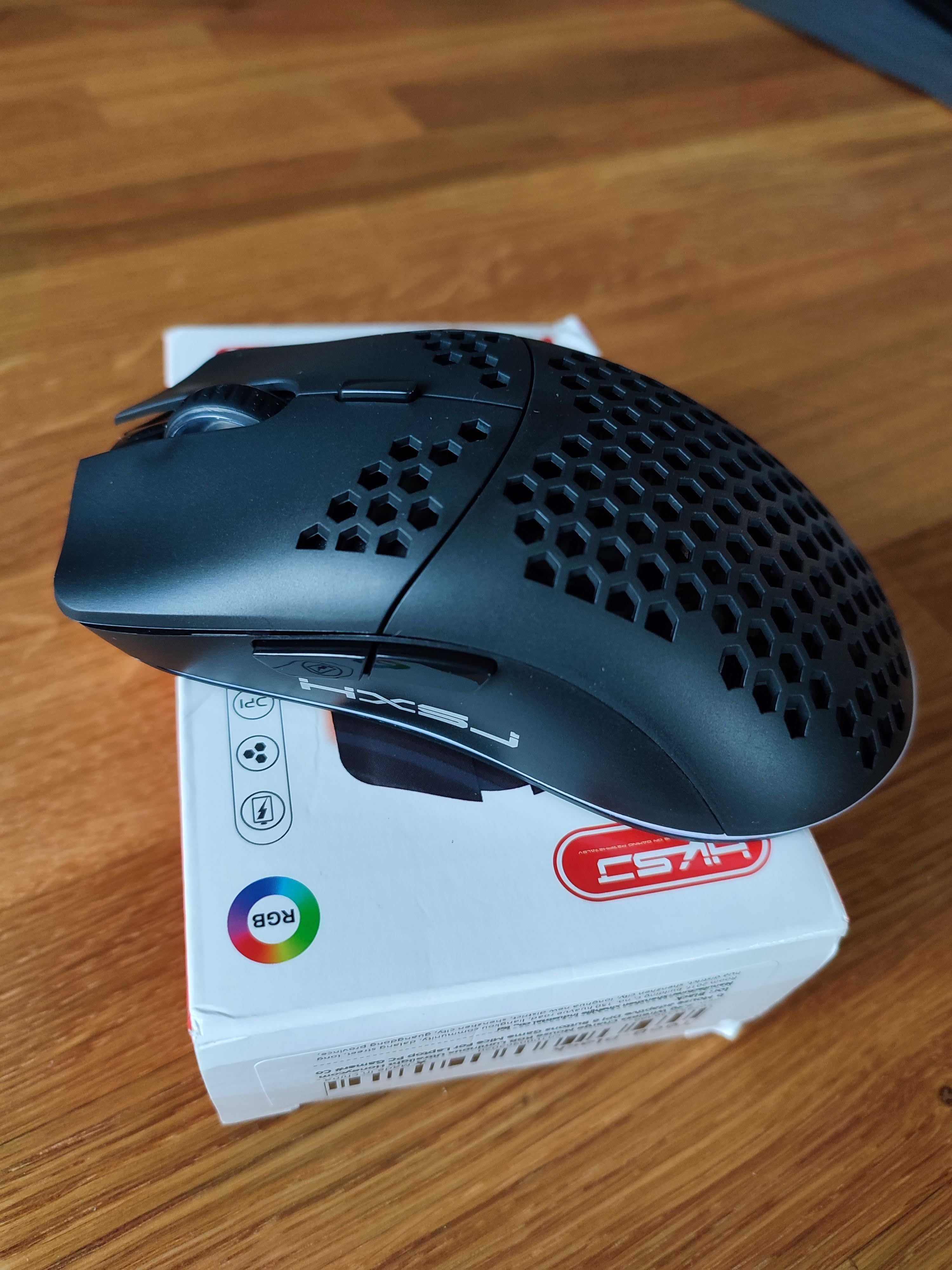 Myszka bezprzewodowa gamingowa HXSJ RGB Black