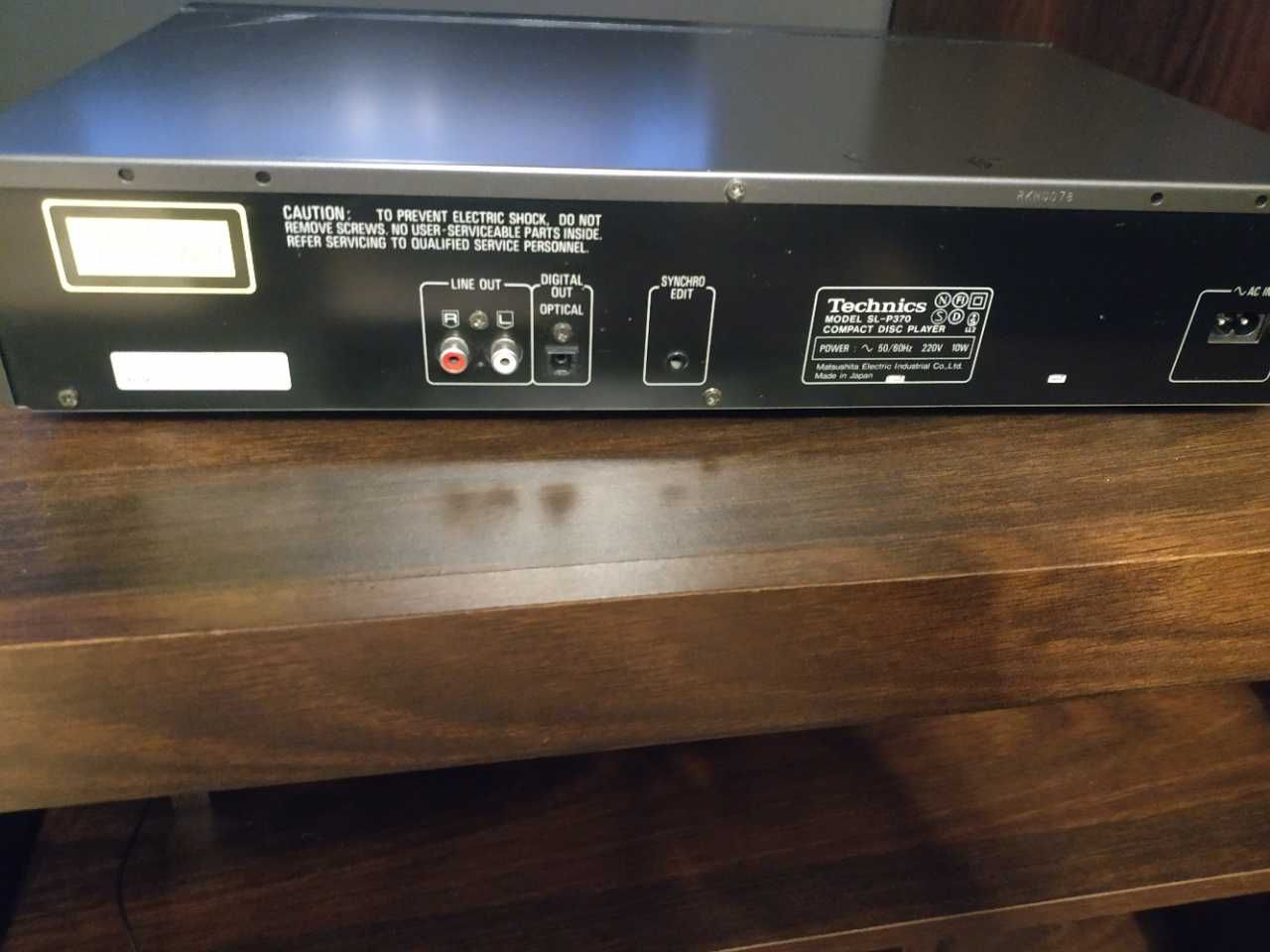Technics SL-P370 Odtwarzacz CD wyjście optyczne instrukcja pilot kable