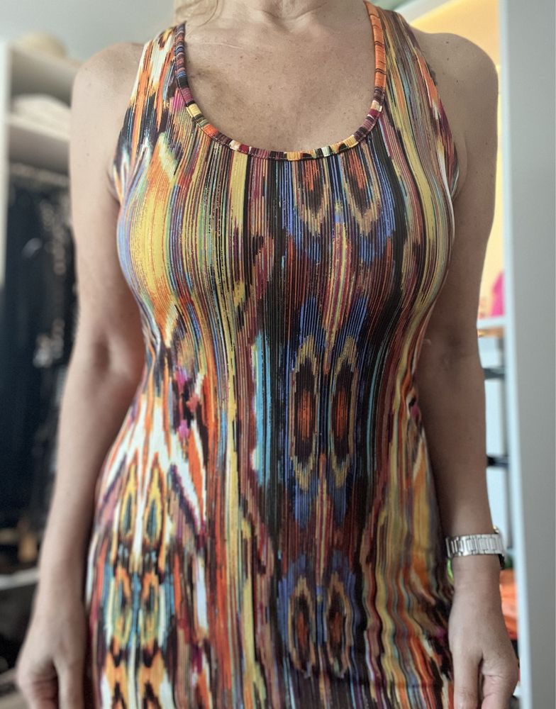 Vestido padrao laranja