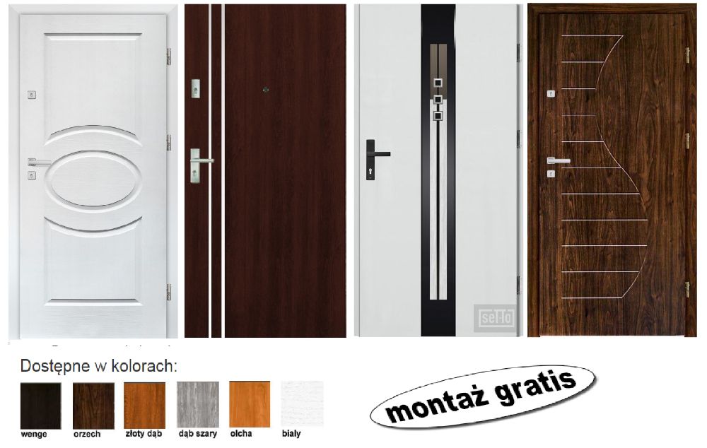 Drzwi wejściowe ZEWNĘTRZNE do mieszkań w BLOKU z montażem-akustyczne