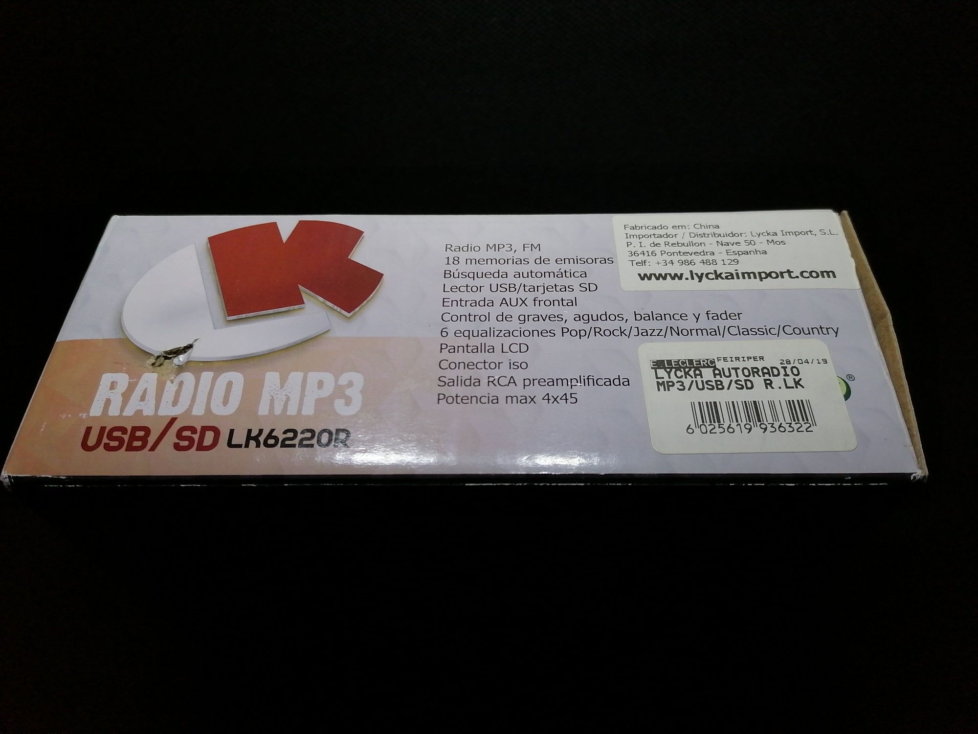 K - Rádio MP3 USB SD