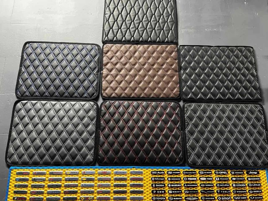 Коврики із екошкіри для Нісан\ Nissan X-Trail\Rogue\Qashqai\Leaf\ кожа