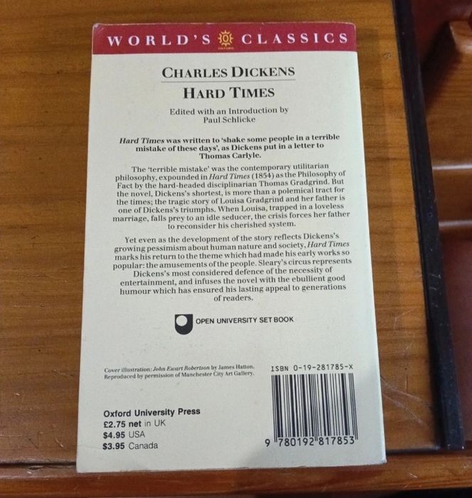 Livro "Hard Times" de Charles Dickens