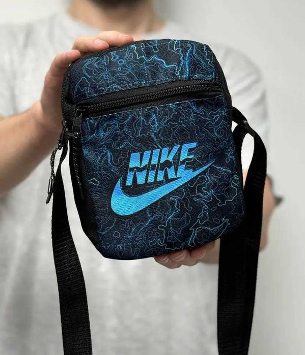 Барсетка через плечо \ сумка найк мессенджер \ бананка "Blue Nike"