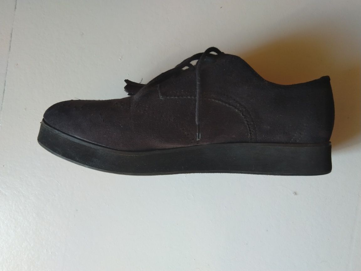 Eeganckie czarne buty, platforma, na podwyższeniu, rozmiar 39 H&M